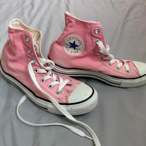 Converse Chuck Taylor All Star Pink High Top Sneakers Women's 8 / Men's 6 - Picture 2 of 9